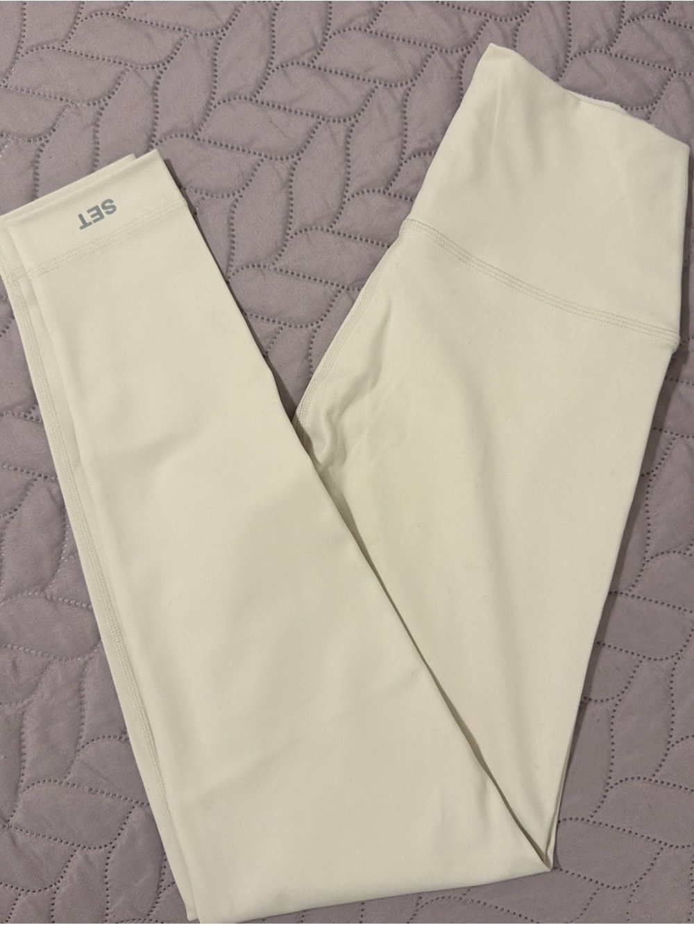 SET Active Cream High-Rise Leggings